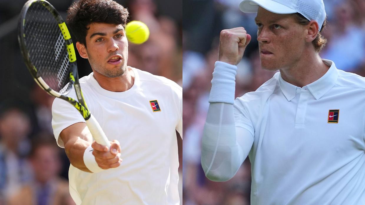 Wimbledon, Sinner in svantaggio: ad Alcaraz il primo set della finalissima 