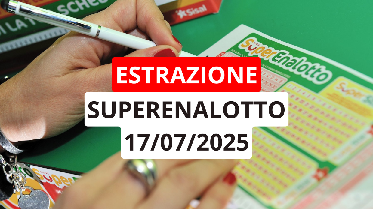 Estrazione Superenalotto: ecco i numeri vincenti di giovedì 17 luglio