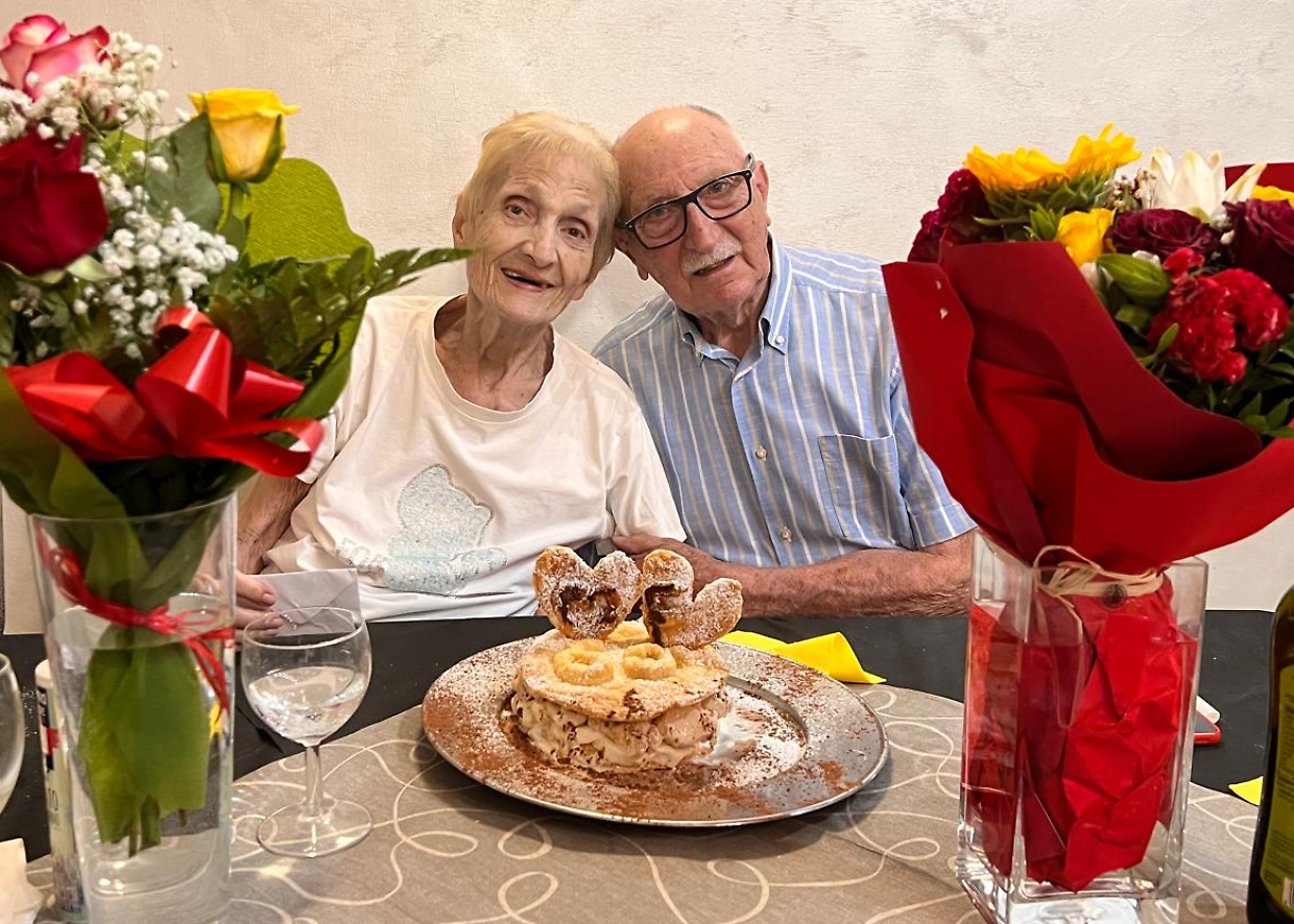 Franca Boglione e Mario Ponsero, insieme da 60 anni