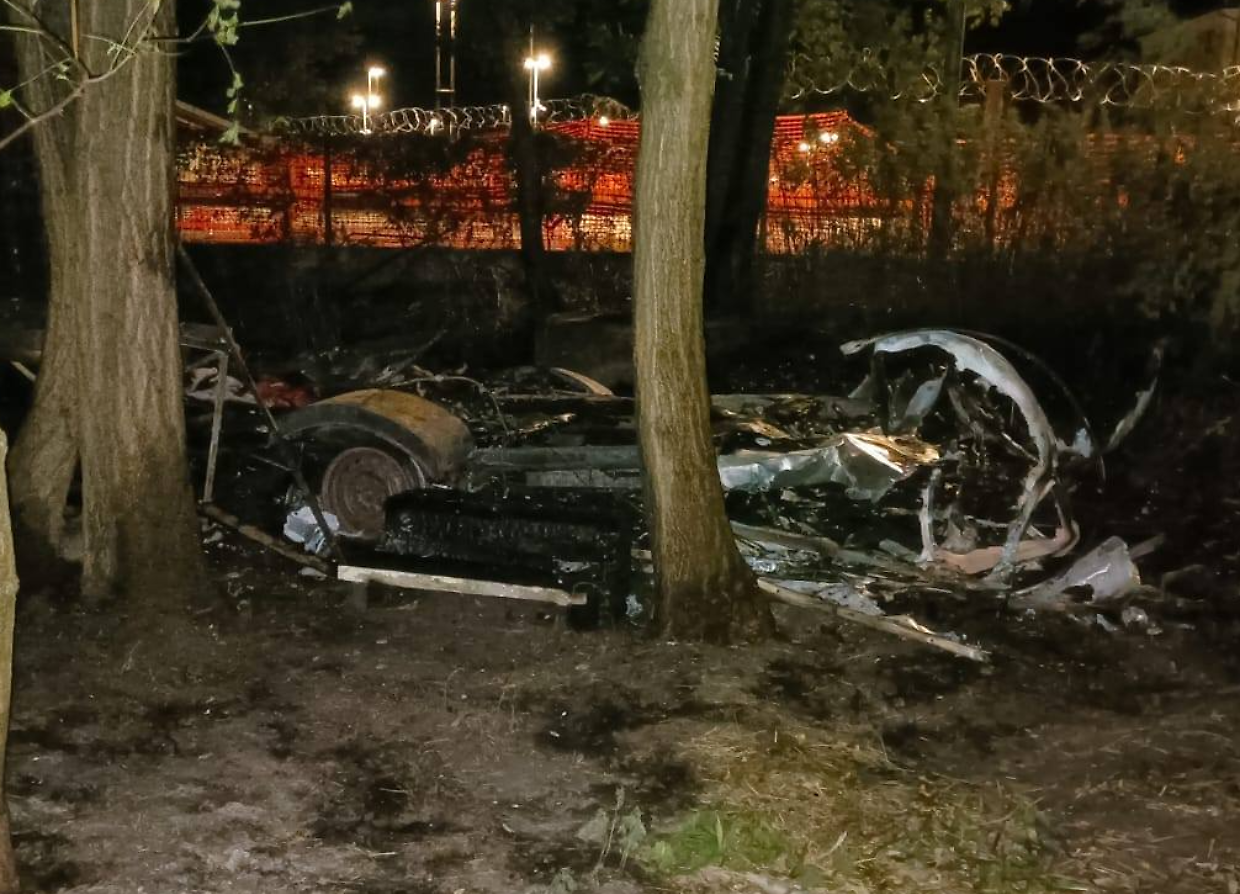 Il presidio dei No Tav a fuoco