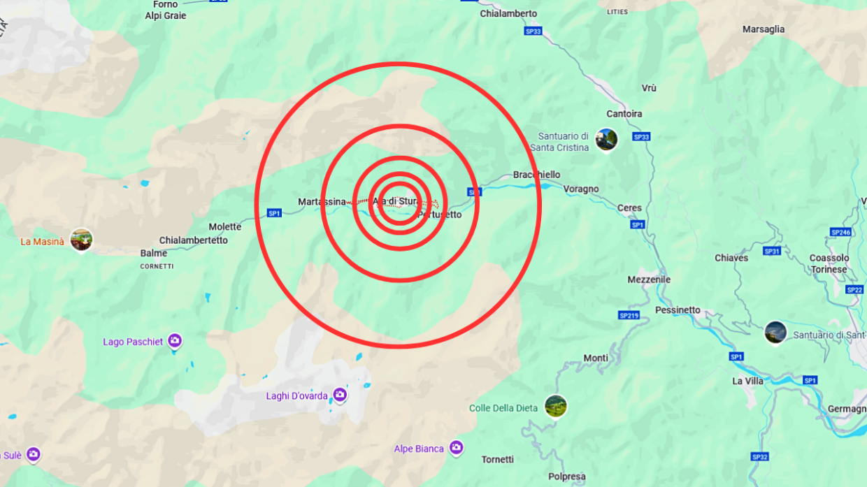 Terremoto nella notte in provincia di Torino. E c'è il mistero di una seconda scossa "fantasma"