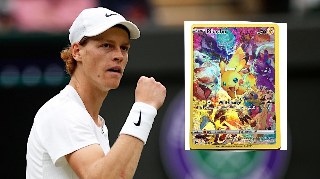 Sinner "cattura" un regalo da campione: la carta di Pikachu Zenith
