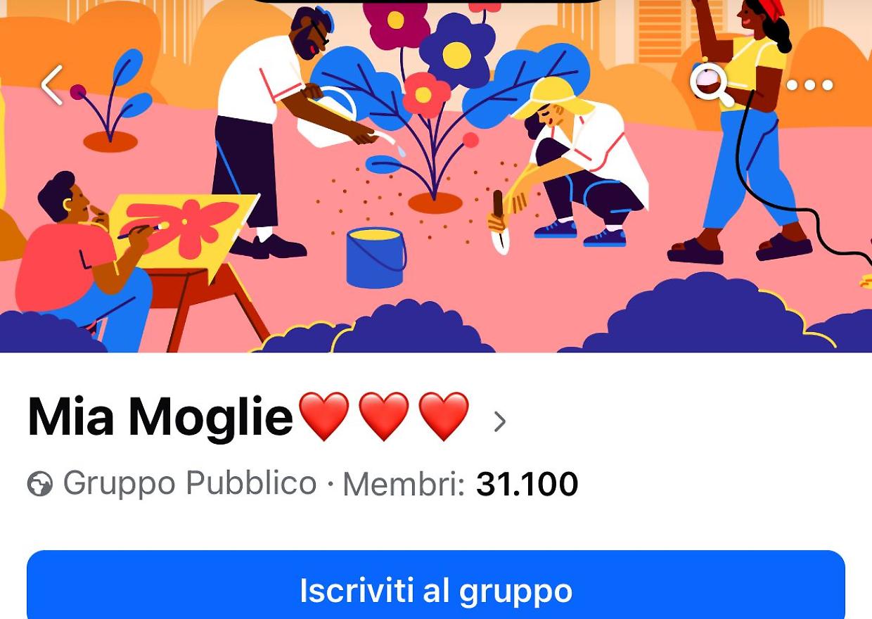 31mila uomini in un gruppo pubblico: «Questa è mia moglie», ma lei non lo sa