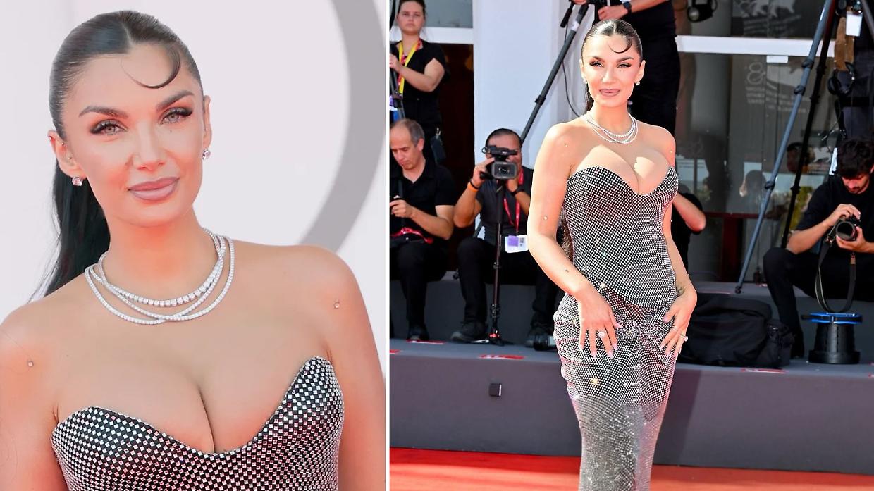 Elettra Lamborghini brilla al Festival di Venezia: il look da red carpet con cristalli e diamanti