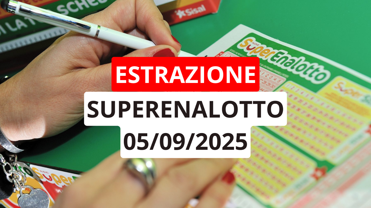 Estrazione Superenalotto: ecco i numeri vincenti di venerdì 5 settembre