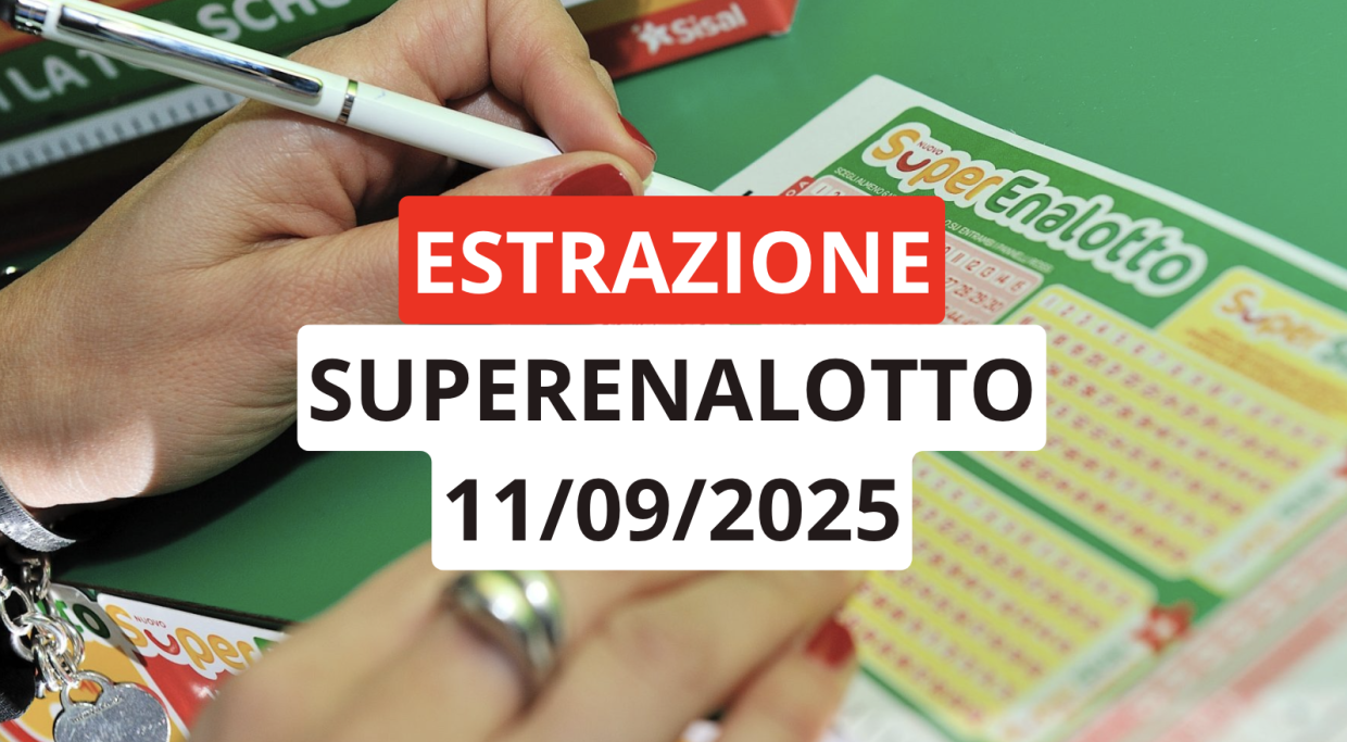 Estrazione Superenalotto: ecco i numeri vincenti di giovedì 11 settembre
