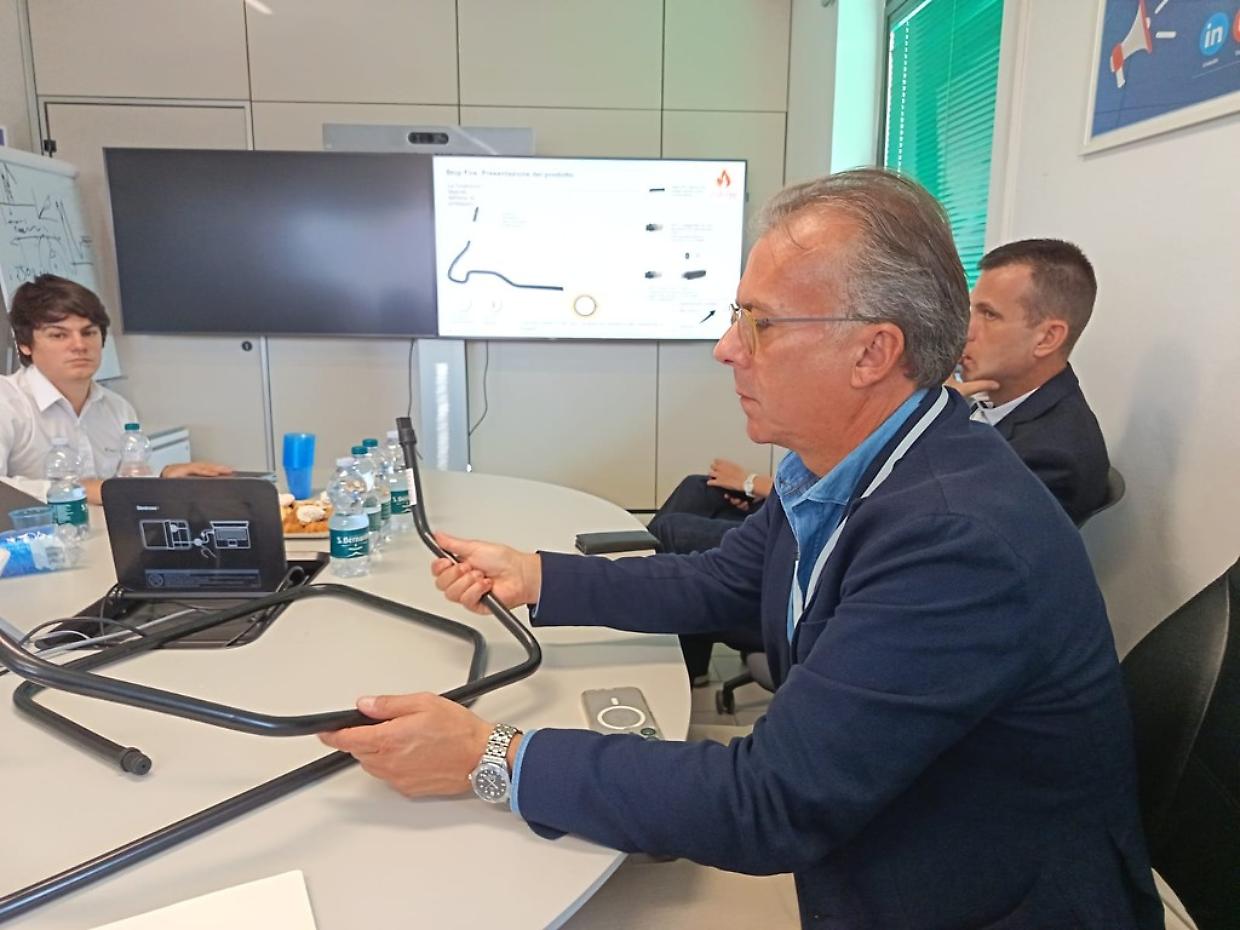 Rivoli, visita alla Hutchinson per Davide Nicco