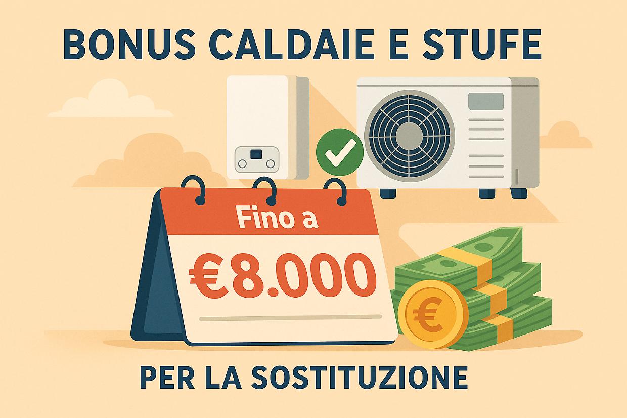 Bonus caldaie 2025, fino a 8.000 euro per chi sostituisce impianti inquinanti