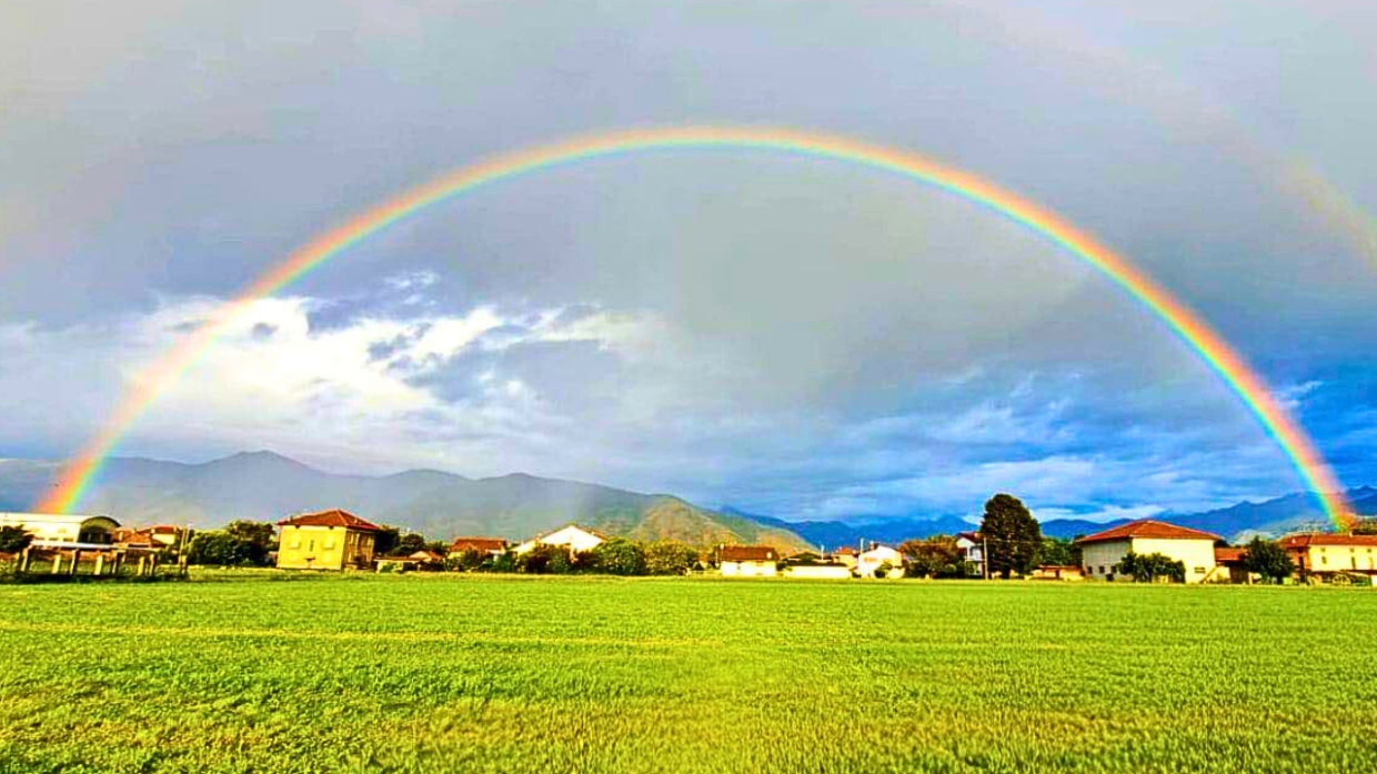 L'arcobaleno fotografato a Nole