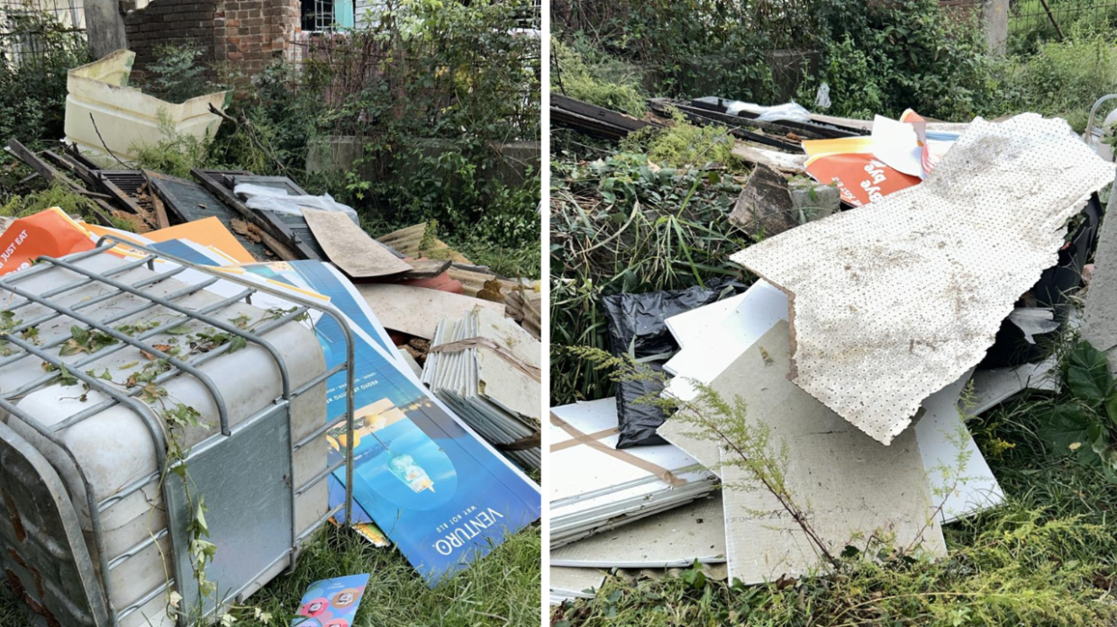 Una discarica abusiva nel parco dell'Arrivore. «Ora vogliamo le telecamere»