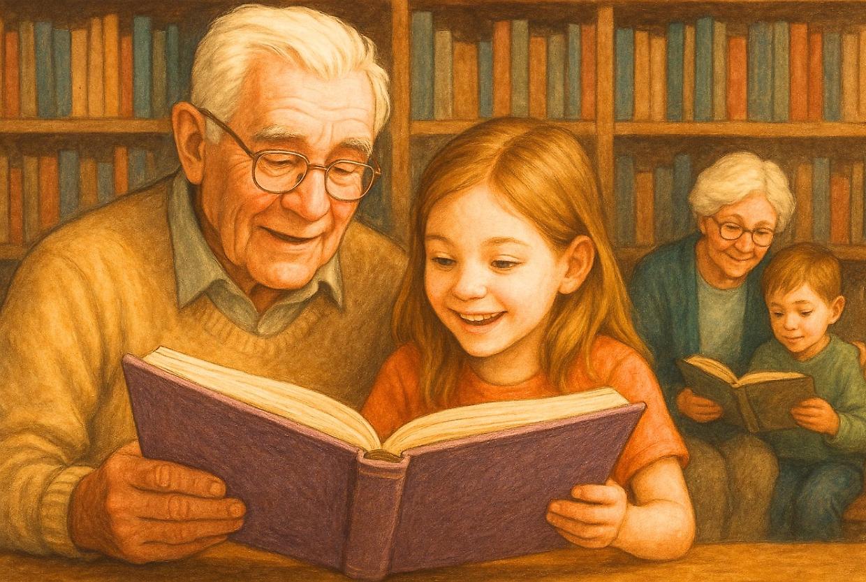 Canelli, libri e letture ad alta voce uniscono nonni e nipoti