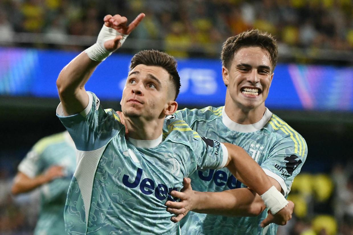 L'esultanza di Conceicao in Villarreal-Juventus 2-2 (foto Getty Images)