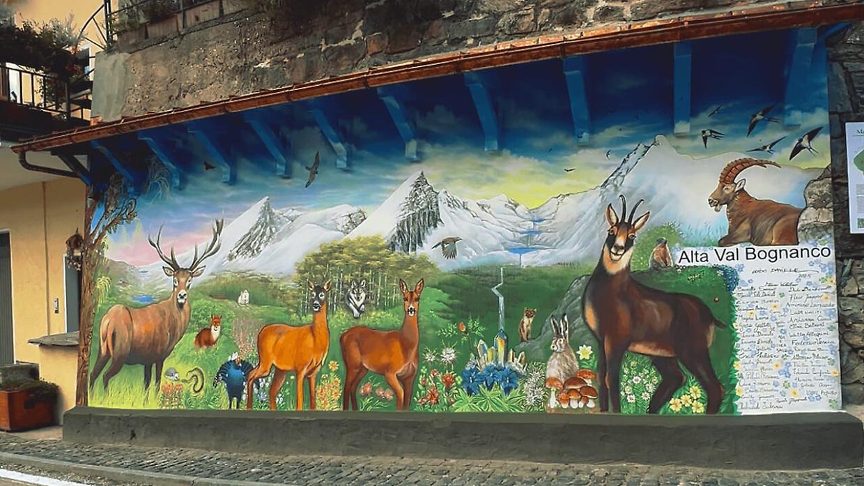 Benvenuti in Val Bognanco: il murale di Guido Daniele celebra natura e comunità