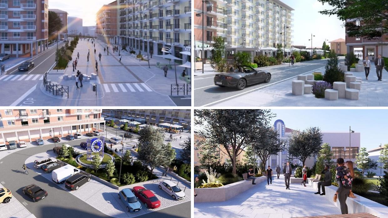 Piazza Europa e via Ciriè cambiano volto: ecco come saranno. «Si parte a fine anno»