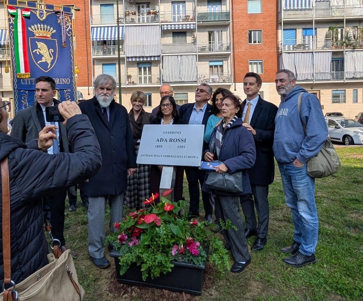Torino: il giardino di via Benevento intitolato ad Ada Rossi, la "madre fondatrice dell'Europa"