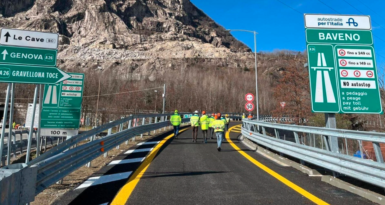 Da questa sera chiusura della A26 tra Arona e Gravellona Toce