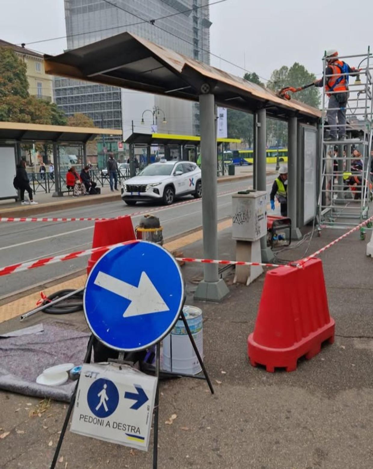 GTT: lavori in corso alle fermate di piazza XVIII Dicembre