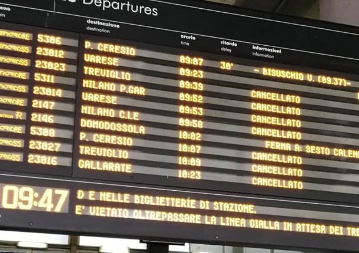 Domani treni a rischio per lo sciopero RFI: ecco come farsi rimborsare