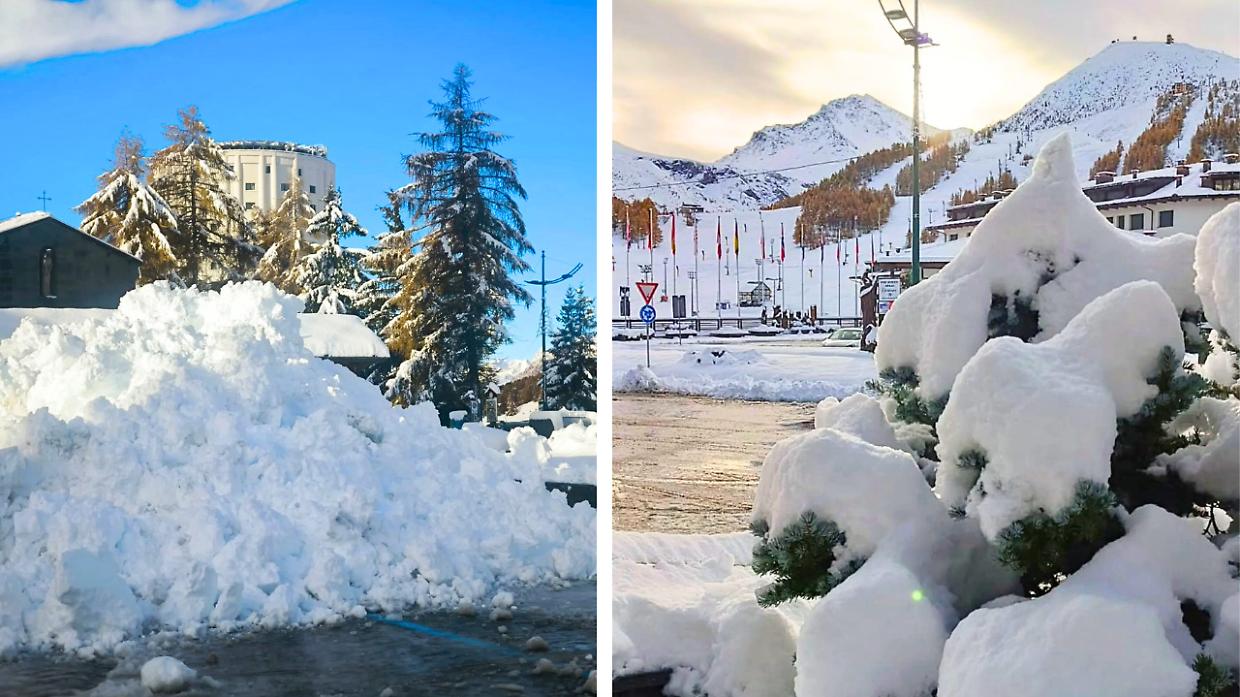 Nella notte la prima nevicata sulle montagne olimpiche. Fiocchi fino a 1.300 metri