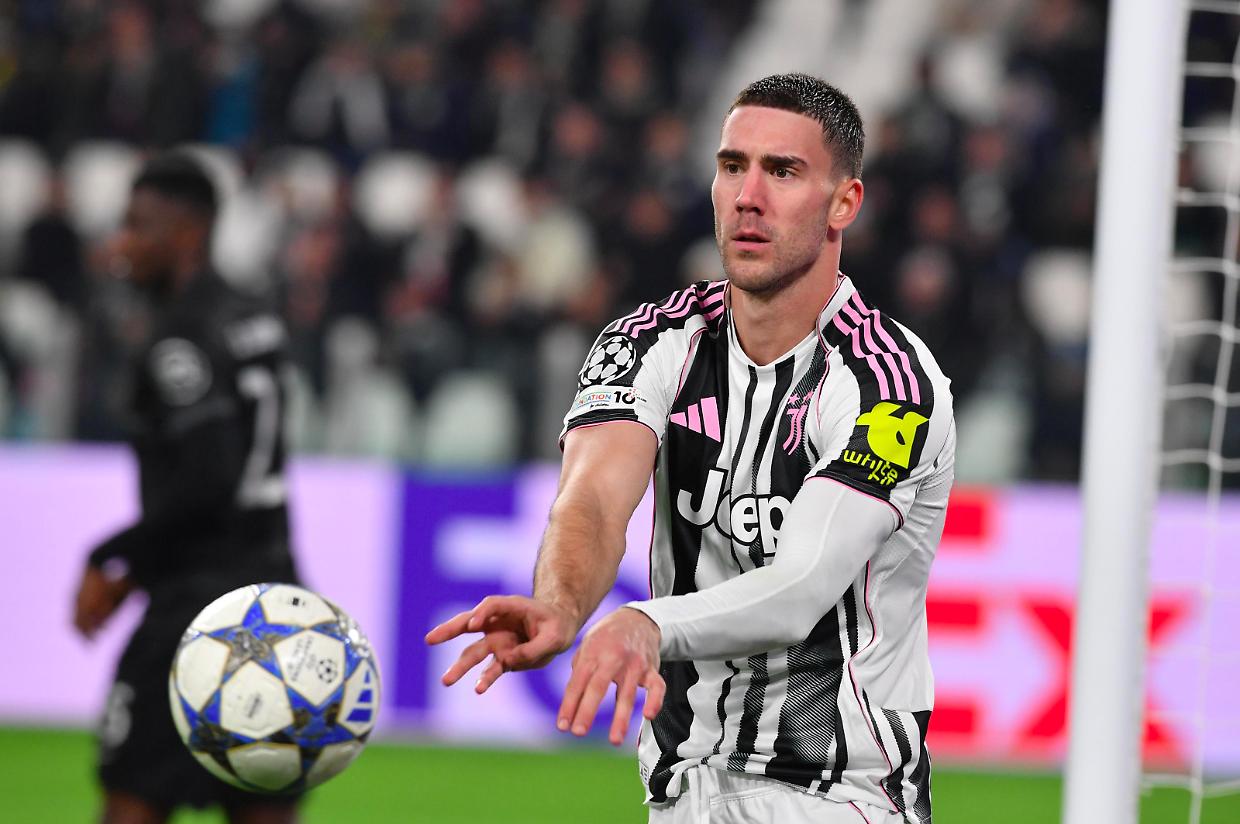 L'attaccante della Juventus, Dusan Vlahovic