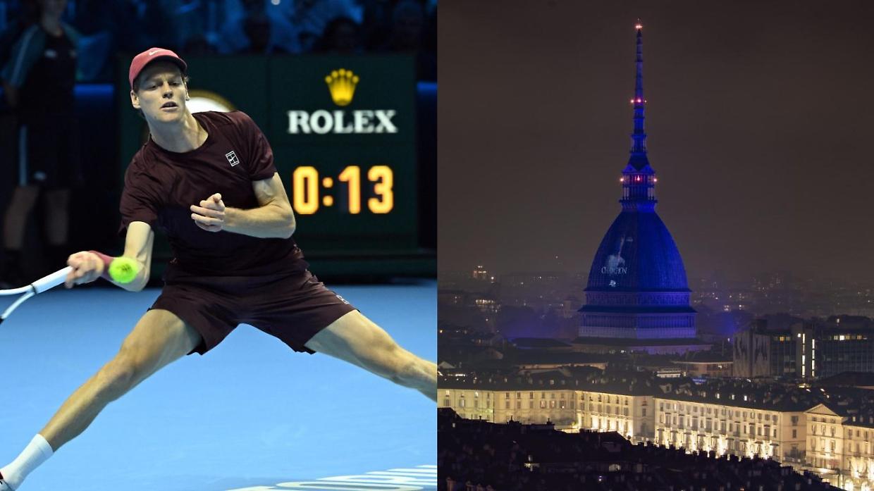 Torino fa festa con Sinner e la Mole Antonelliana si illumina per celebrare l'ennesima vittoria alle Nitto Atp Finals 