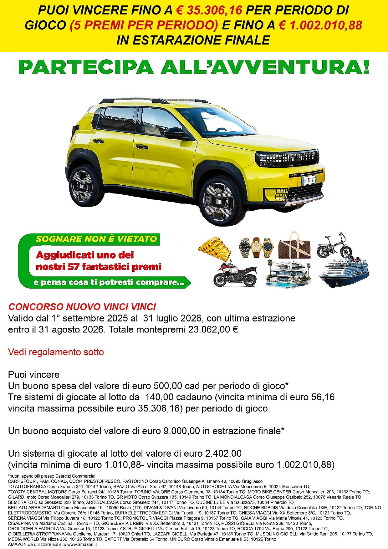 REGOLAMENTO CONCORSO NUOVO VINCI VINCI 2026