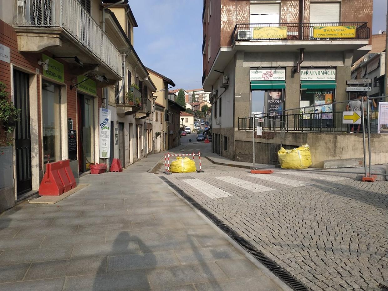 Pino Torinese, stop temporaneo al cantiere di via Roma per il periodo natalizio