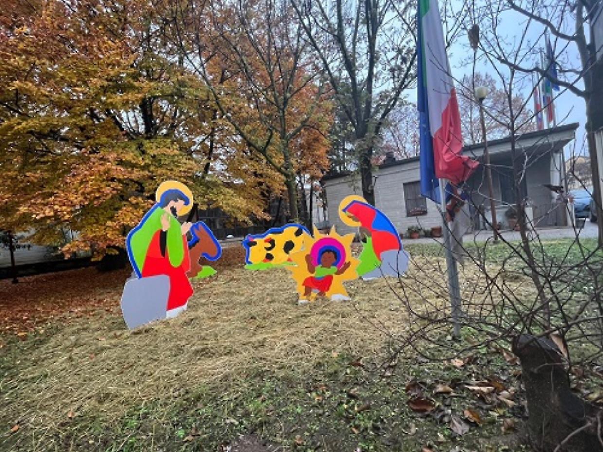 Aurora inaugura il presepe di quartiere