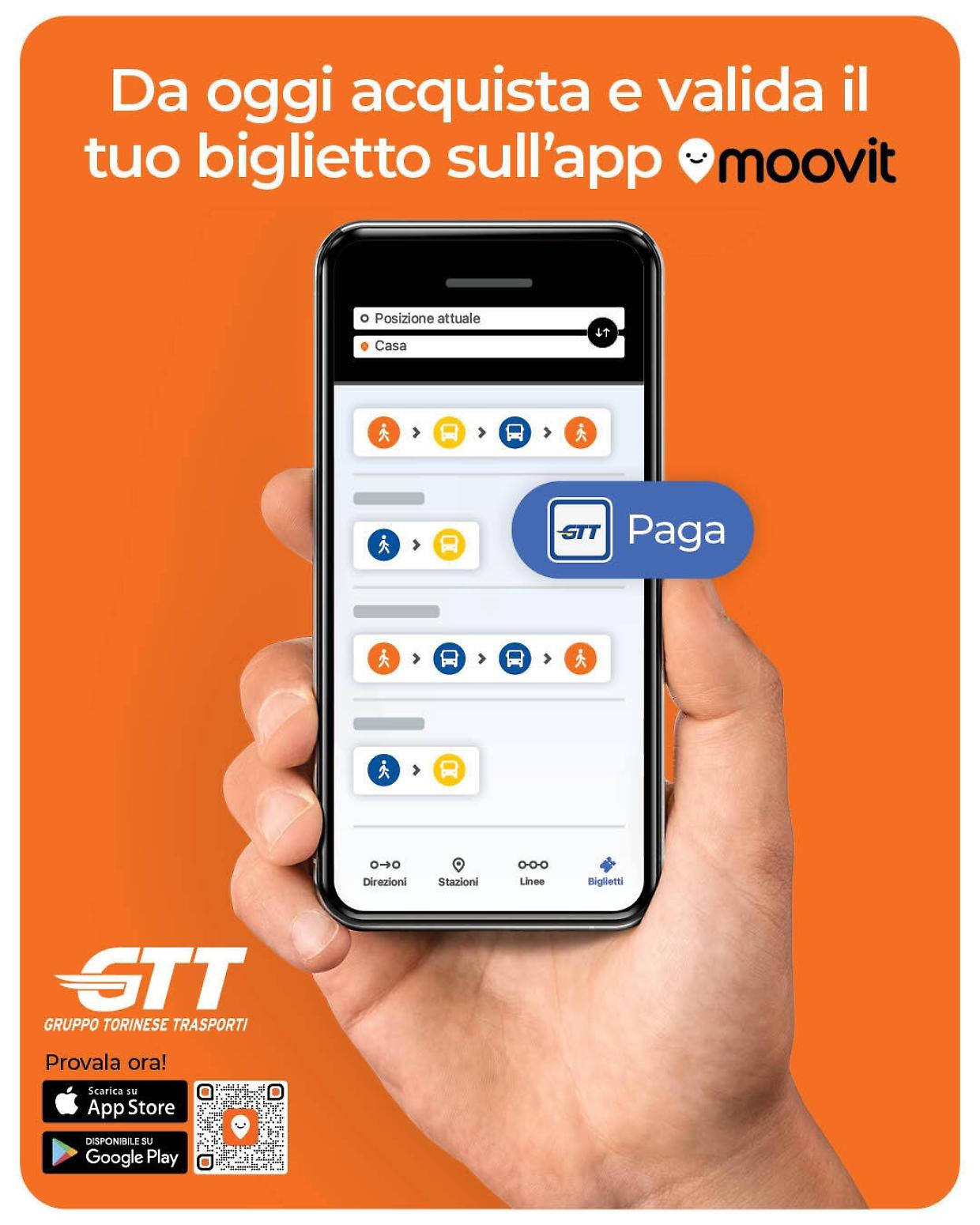 Torino sempre più digitale: con Moovit si comprano i biglietti GTT in app
