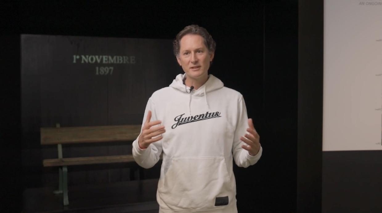 John Elkann nel video in cui annuncia che la Juve non è in vendita