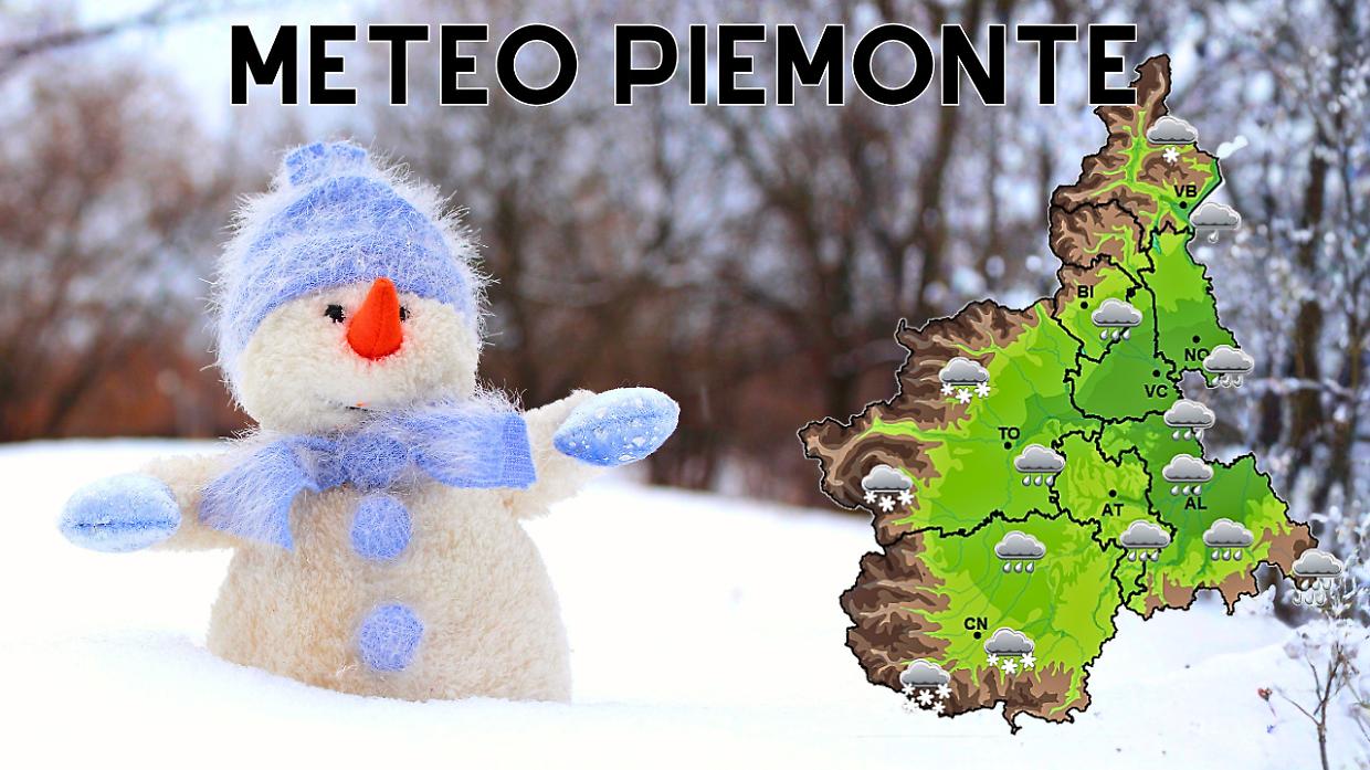 Meteo Piemonte, previste forti nevicate. Fiocchi anche nel Torinese