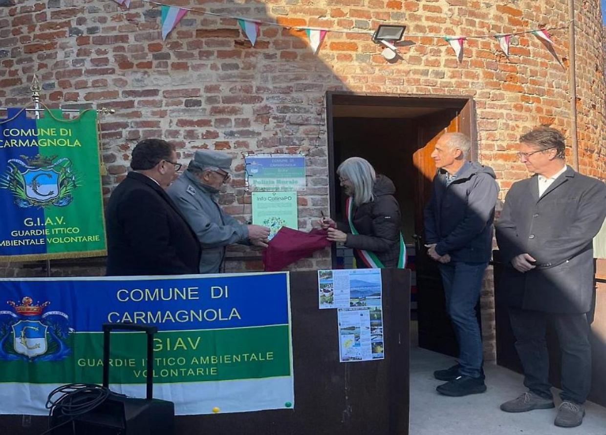 collina po, inaugurata a carmagnola l&rsquo;antenna MAB Unesco alla Torre Scarpata