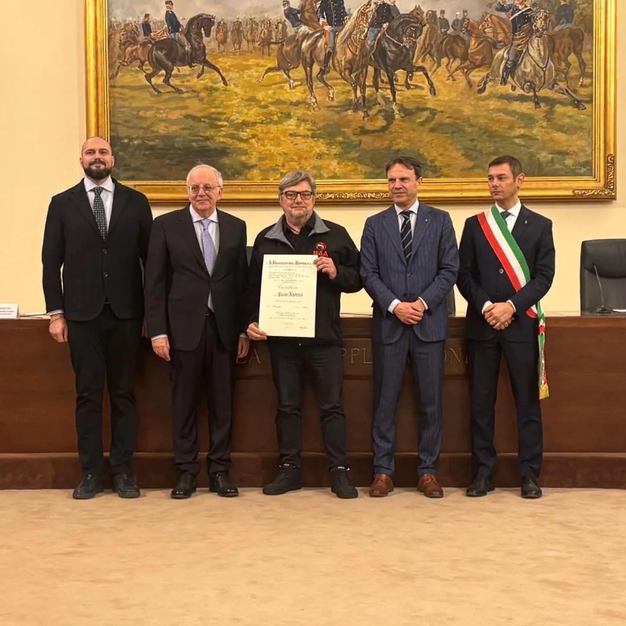 Trofarello celebra Paolo Narcisi, nominato Cavaliere dell&rsquo;Ordine al Merito della Repubblica Italiana