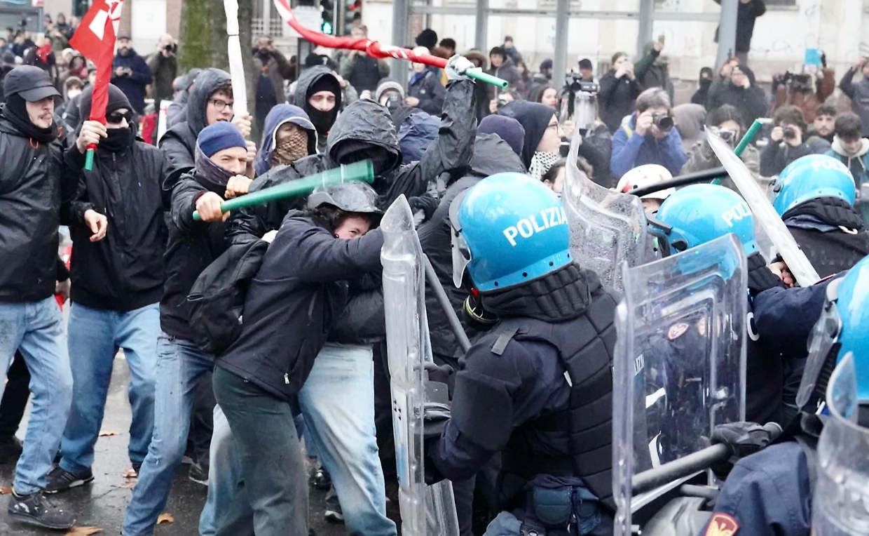 Gli scontri post-sgombero di Askatasuna