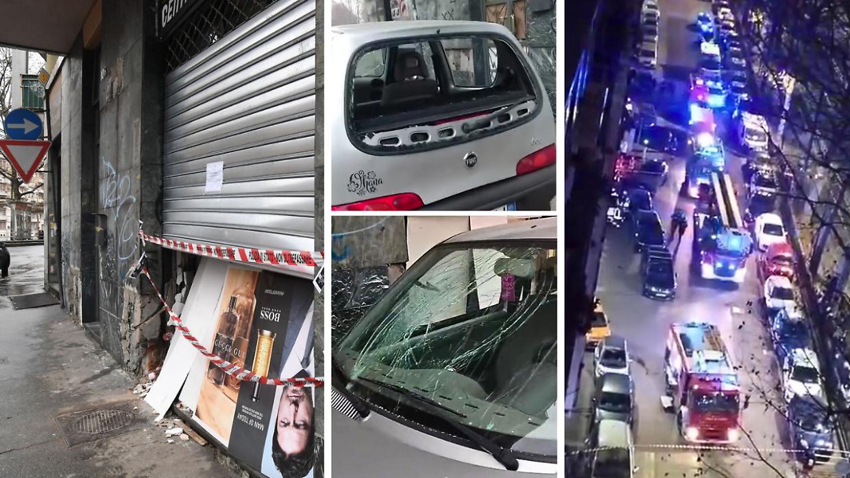 Esplode una bomba a Torino, danneggiati negozi, auto e un condominio. &laquo;Il palazzo ha tremato, siamo fuggiti via&raquo;