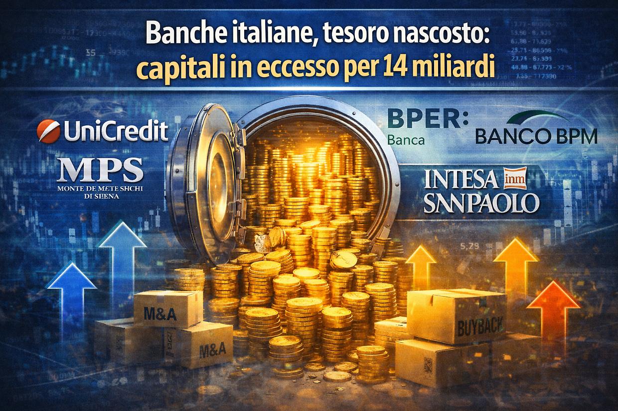 banche italiane, tesoretto da 14 miliardi: il secondo round del risiko scalda i motori