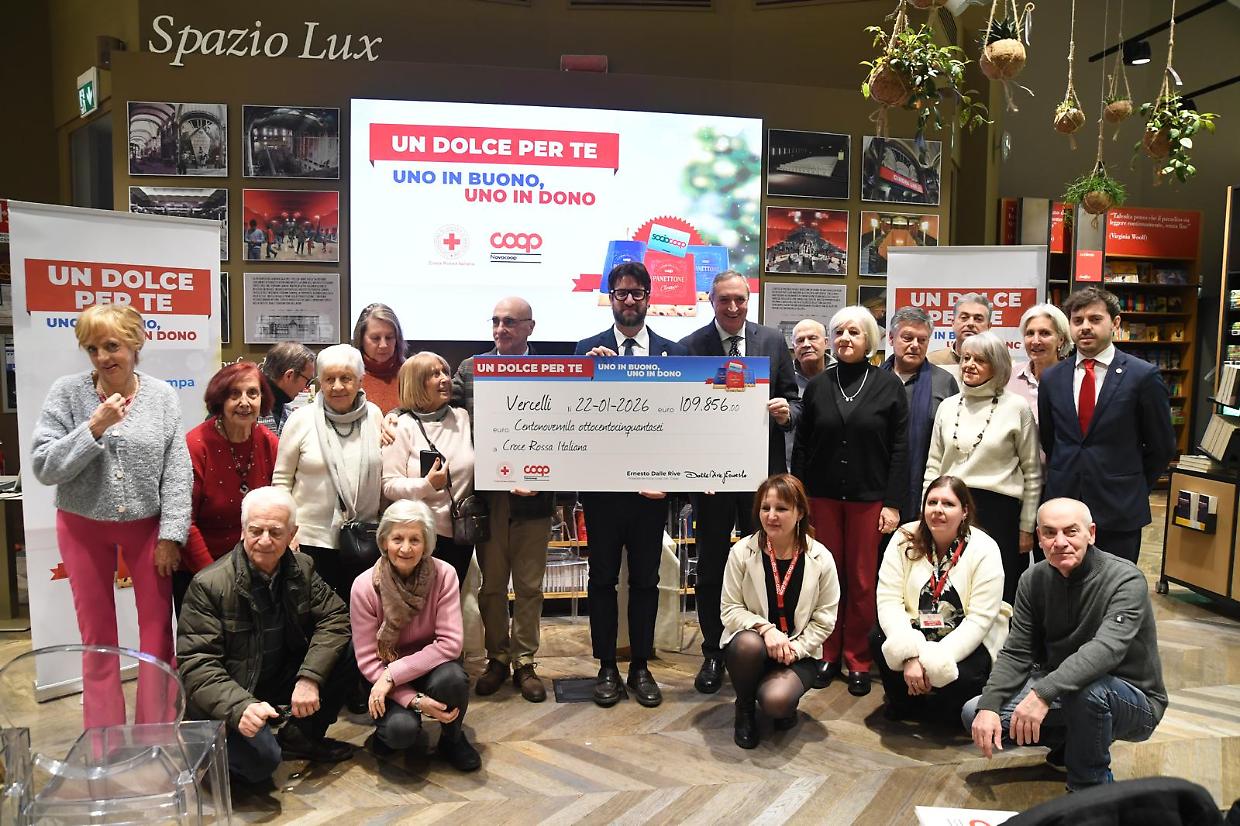 Nova Coop dona oltre 109 mila euro alla Croce Rossa del Piemonte grazie all'iniziativa &ldquo;Un dolce per te, uno in buono, uno in dono&rdquo;