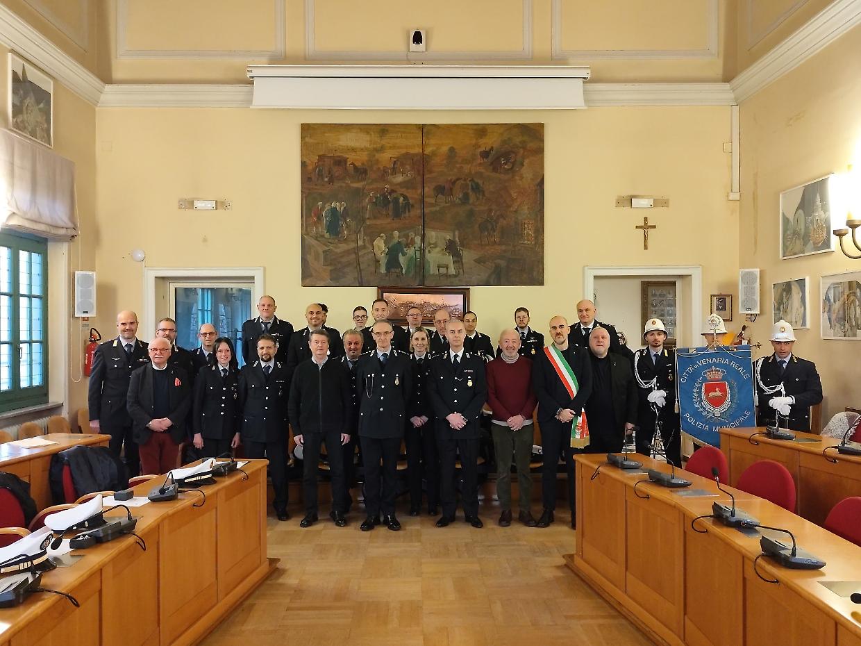 San Sebastiano a Venaria Reale: medaglie della Regione e tributi alla carriera per la Polizia Locale