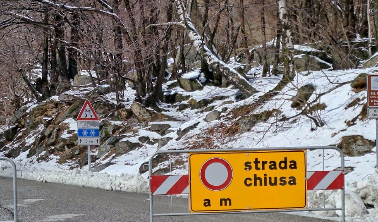 Chiusa la Statale del Colle di Tenda per allerta valanghe: stop al traffico a Limone