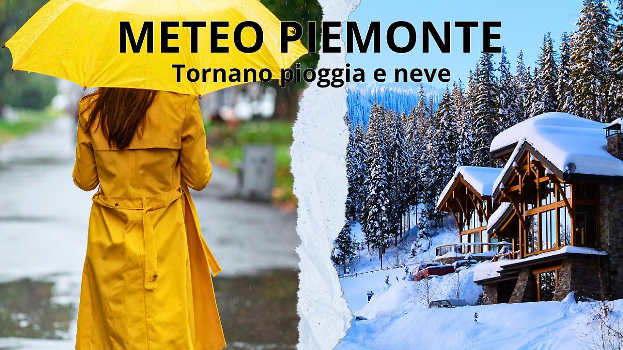 Meteo, in Piemonte tornano pioggia e neve