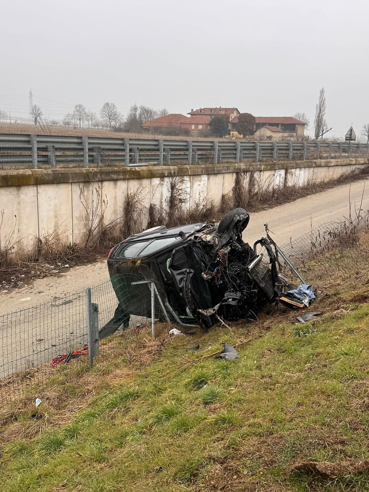 Incidente autonomo sul raccordo Torino&ndash;Pinerolo all&rsquo;altezza di Candiolo