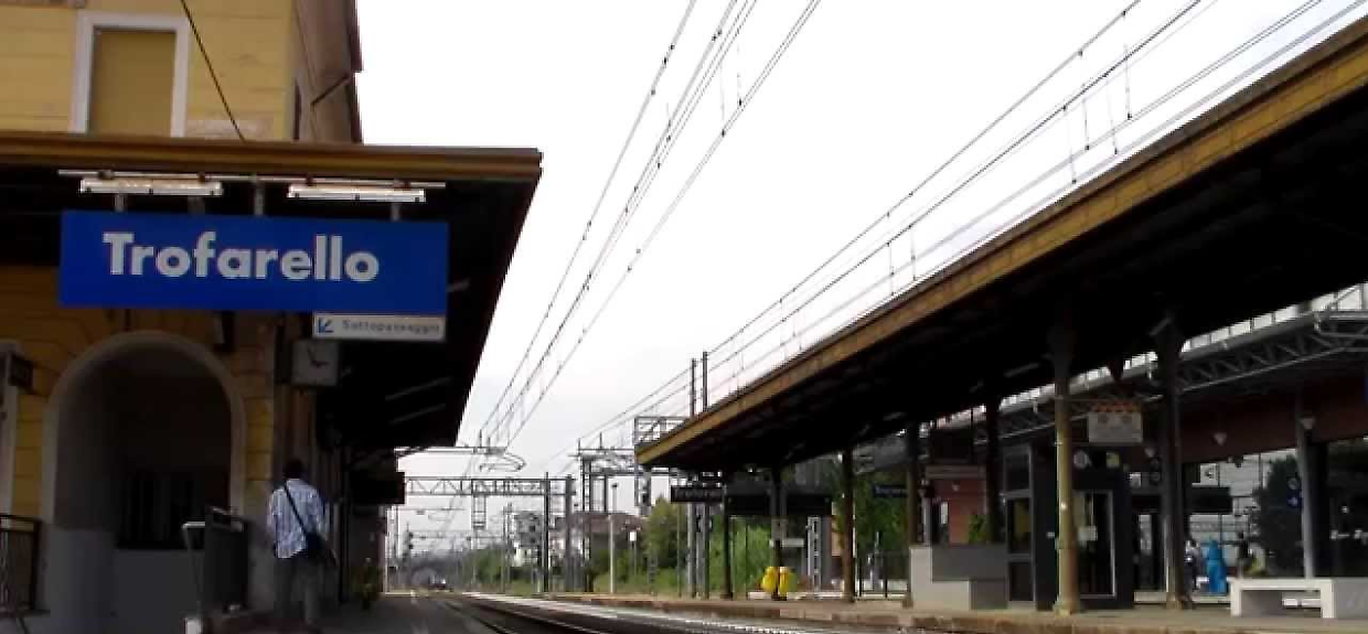 trofarello, la stazione al buio