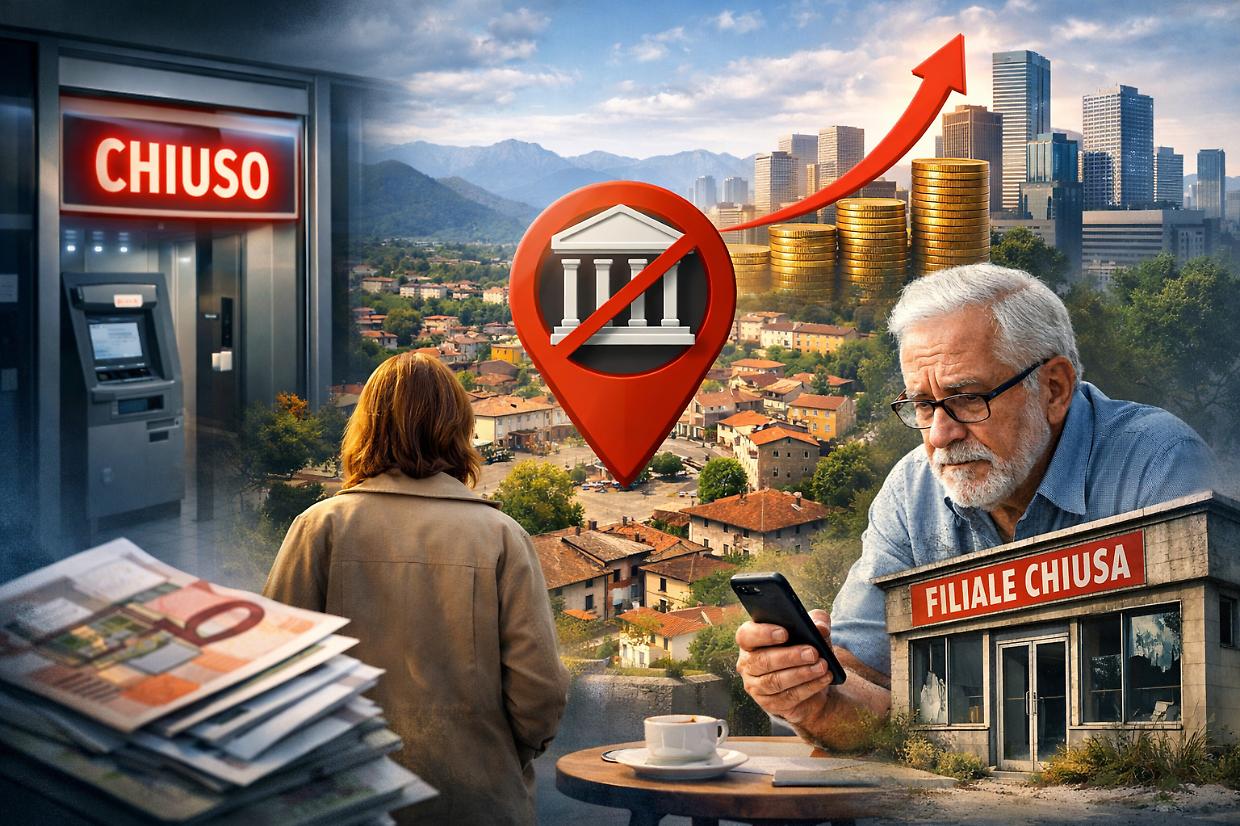 Piemonte, sportelli in ritirata: 669 mila residenti senza banca e imprese in affanno