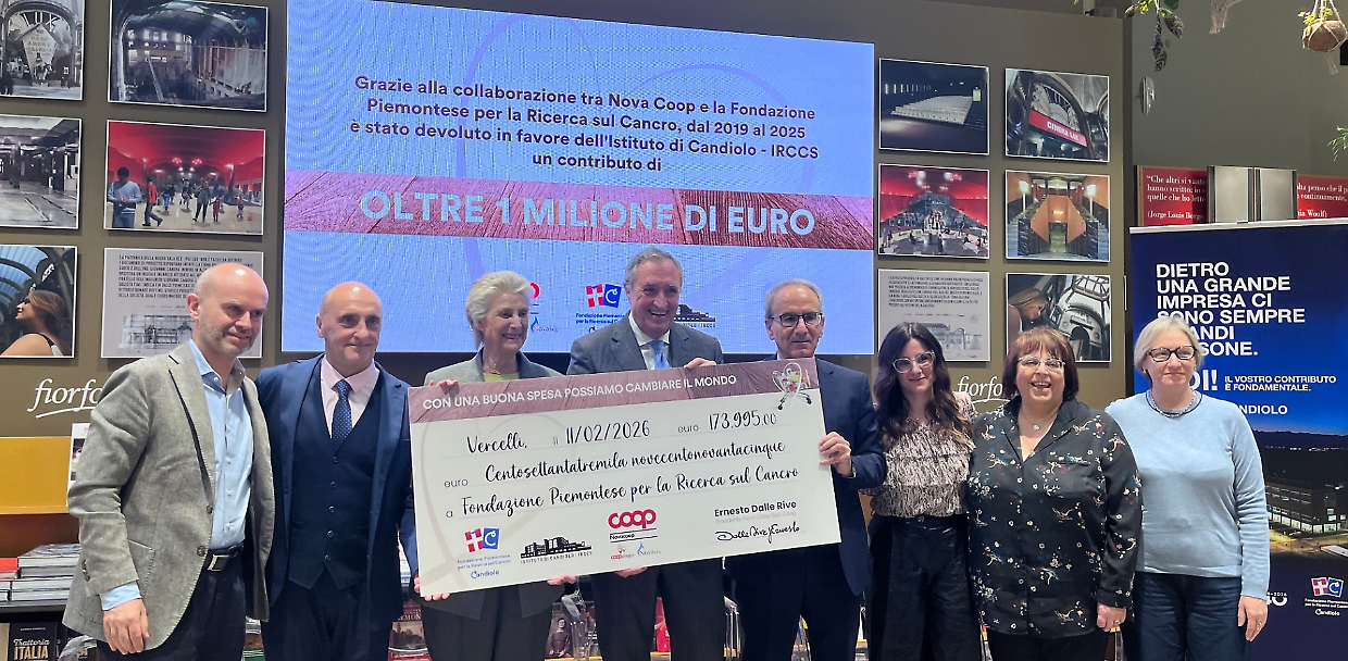 Oltre un milione di euro per la ricerca a Candiolo: sette anni di iniziative Nova Coop