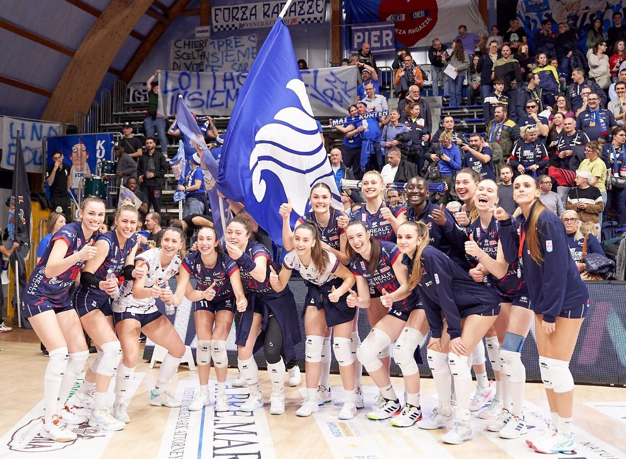 IL Chieri '76 a Ł&oacute;dź, per la gara di andata dei quarti di finale di CEV Volleyball Cup