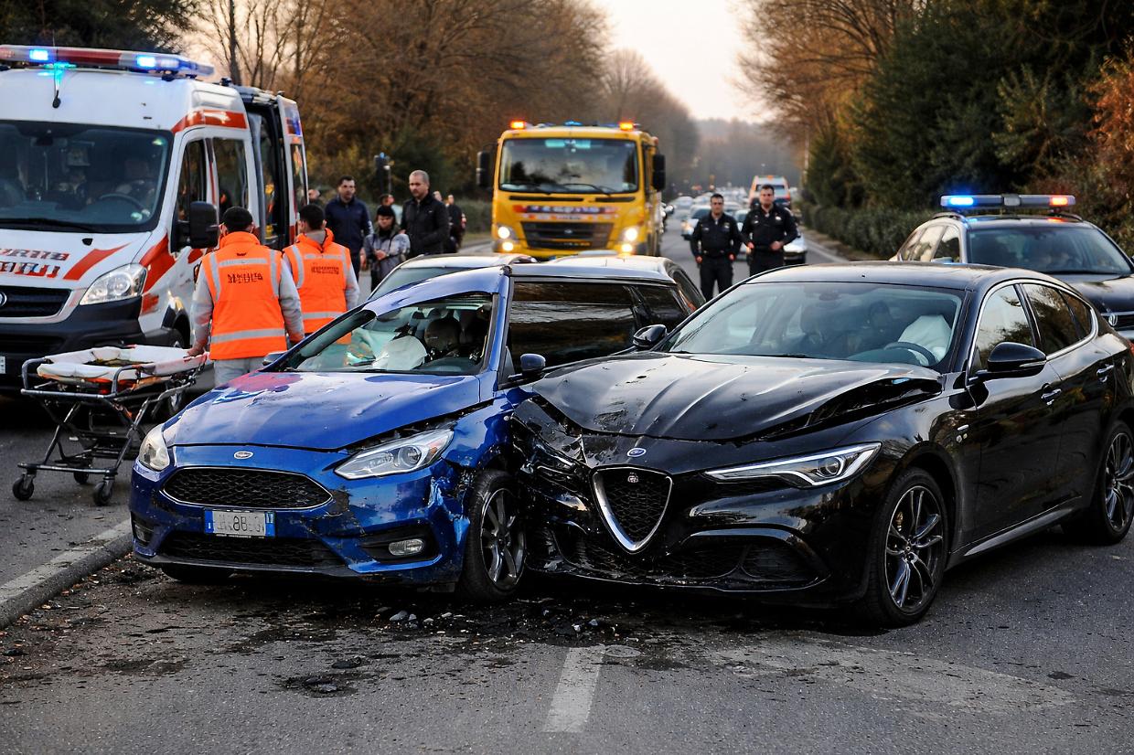Valsusa, scontro semi-frontale a Caselette
