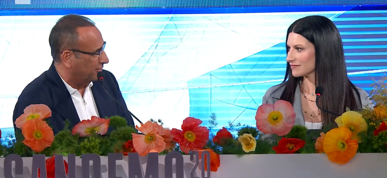 Carlo Conti e Laura Pausini