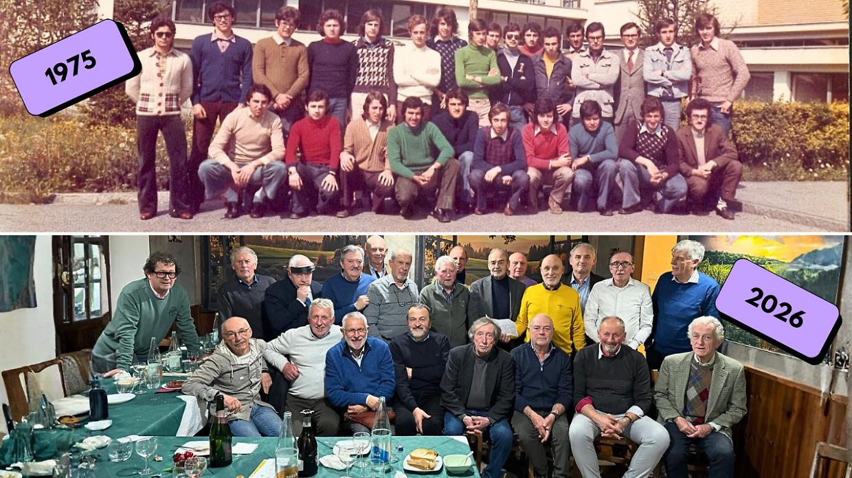 Scattano la stessa foto 50 anni dopo la maturit&agrave;. La cena di classe in Canavese