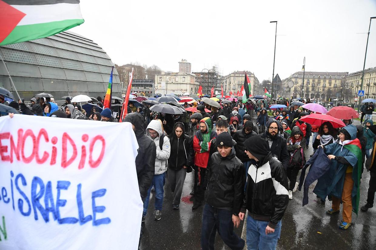 Il corteo dei Pro-Pal
