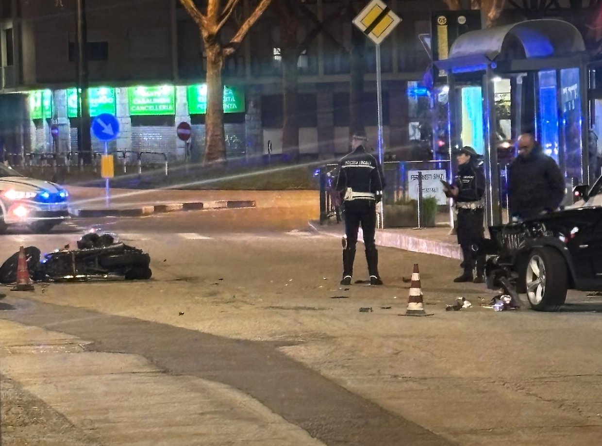 La scena dell'incidente in via Tripoli